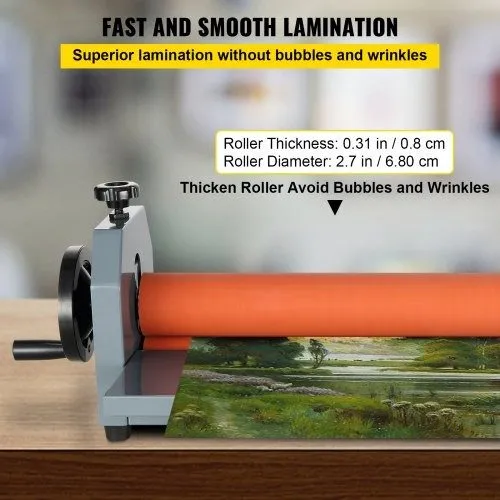 Ламинатор 25.5in 648mm Manual Cold Roll Laminator Vinyl Photo Laminating Machine
