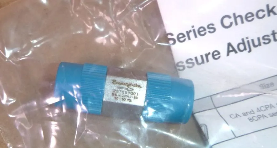 Клапан Swagelok SS-4CPA2-50 Stainless Steel 1-Piece Poppet Check Valve FNSP
