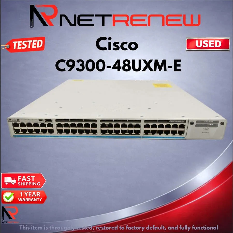 Коммутатор Cisco C9300-48UXM-E Catalyst 9300 48-port 2.5G (12 10G/mGig) Network 
