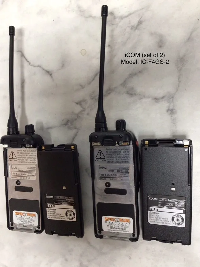 Радиостанция X ICOM IC-F4GS-2 TWO WAY Radios/ W BATTERIES — фото лота 1