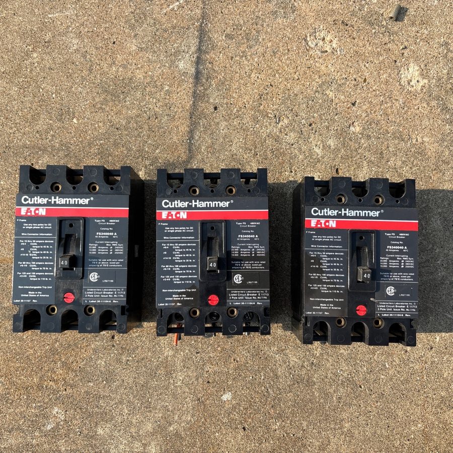 Автоматический выключатель FS340040A Cutler-Hammer Type FS Circuit Breaker 3 Pol