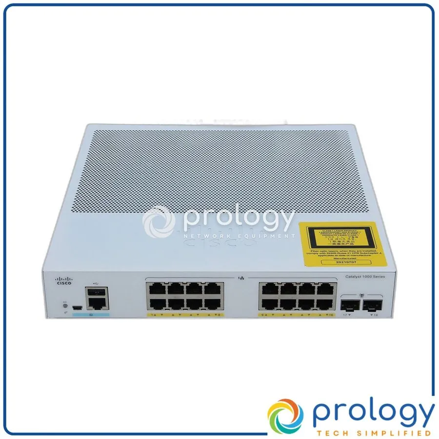 Коммутатор Cisco Catalyst C1000-16FP-2G-L 16-Port Gigabit PoE+ Switch 240W 2 SFP