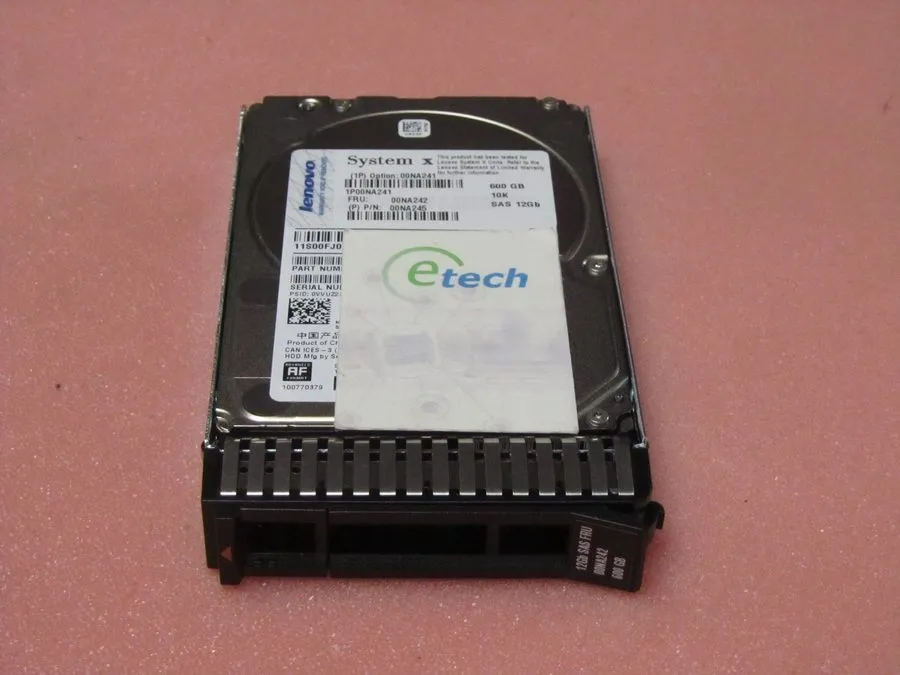 Жёсткий диск Lenovo 600GB 10K 12Gbps SAS 2.5" HDD 00NA241 00NA242 00NA245