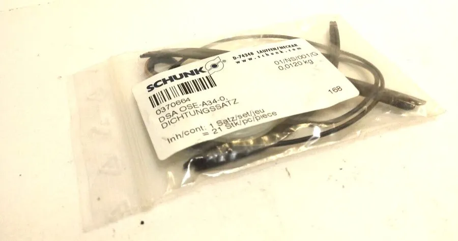 Робот Schunk 0370664 gasket set DSA OSE-A34-0, seal sealing rings
