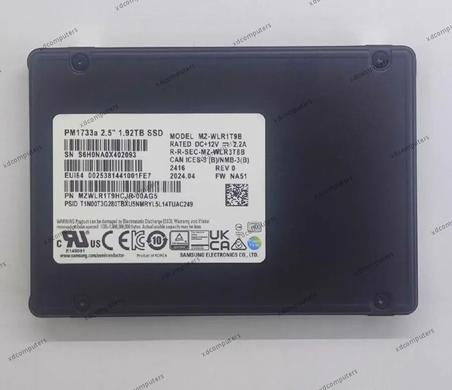 SSD-накопитель Samsung PM1733A 1.92TB SSD 2.5" U.2 PCIE 3.0 NVME MZ-WLR1T9B MZWL