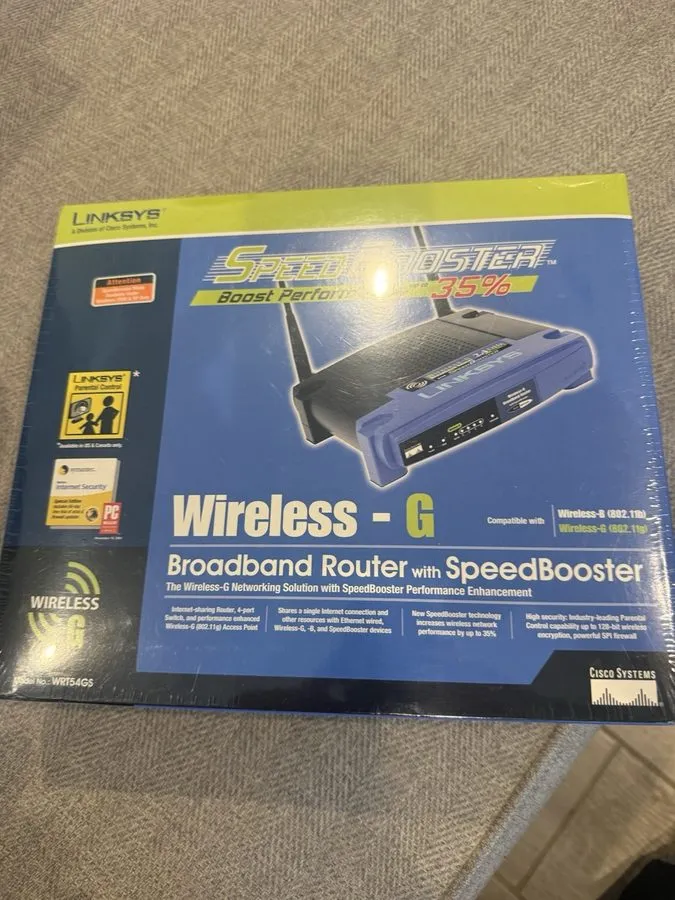 Маршрутизатор Linksys WRT54GS 54 Mbps 4-Port 10/100 Wireless G Router v7