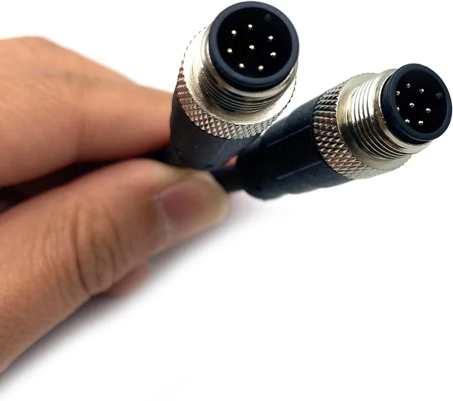 Датчик 16.4ft M12 8 Pins Male To Male Connector Cable A Code Molding Double Head