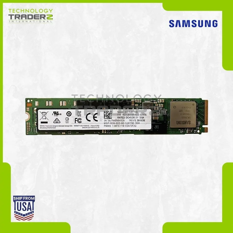 SSD-накопитель Samsung PM983 1.92TB NVMe PCIe M.2 MZ1LB1T9HALS SSD MZ-1LB1T90 Br