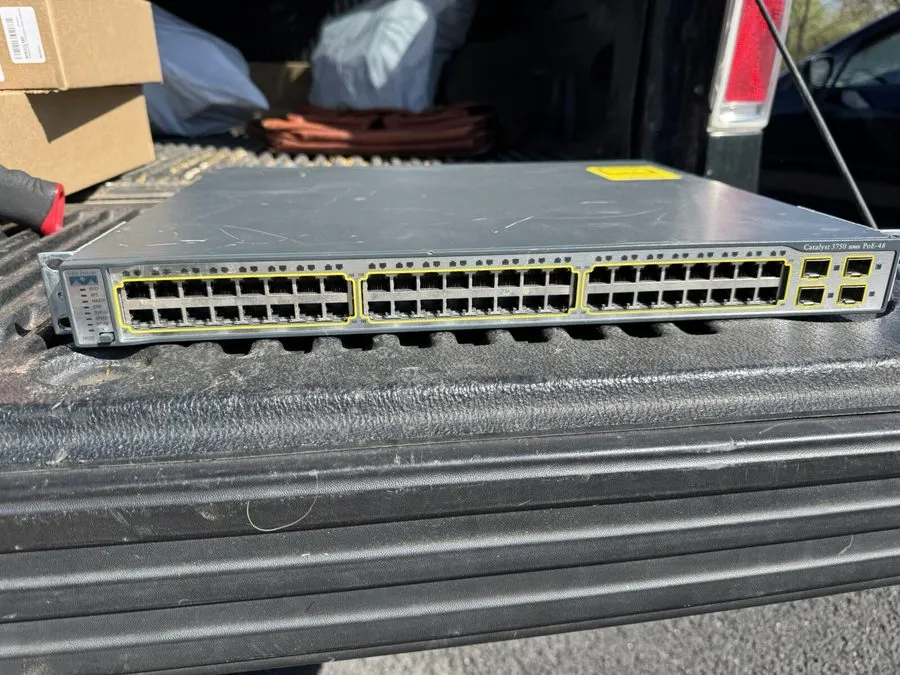 Коммутатор Cisco Catalyst (WS-C3750G-48PS-S) 48 Ports PoE Gigabit Ethernet Switc