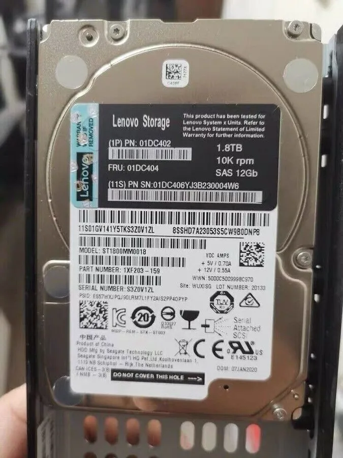 Жёсткий диск Lenovo 1.8TB 01DC406 01DC402 01DC404 10K SAS 12Gb/s 64MB Cache HDD 
