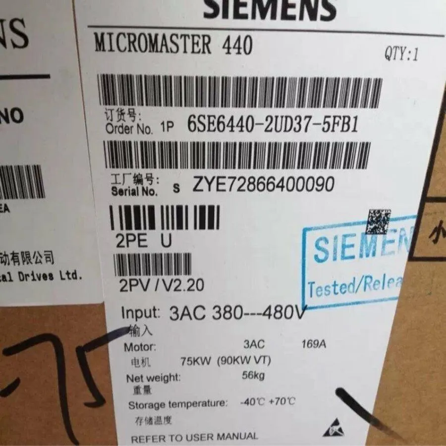 Частотный преобразователь Siemens 6SE6440-2UD37-5FB1 MICROMASTER440 without filt