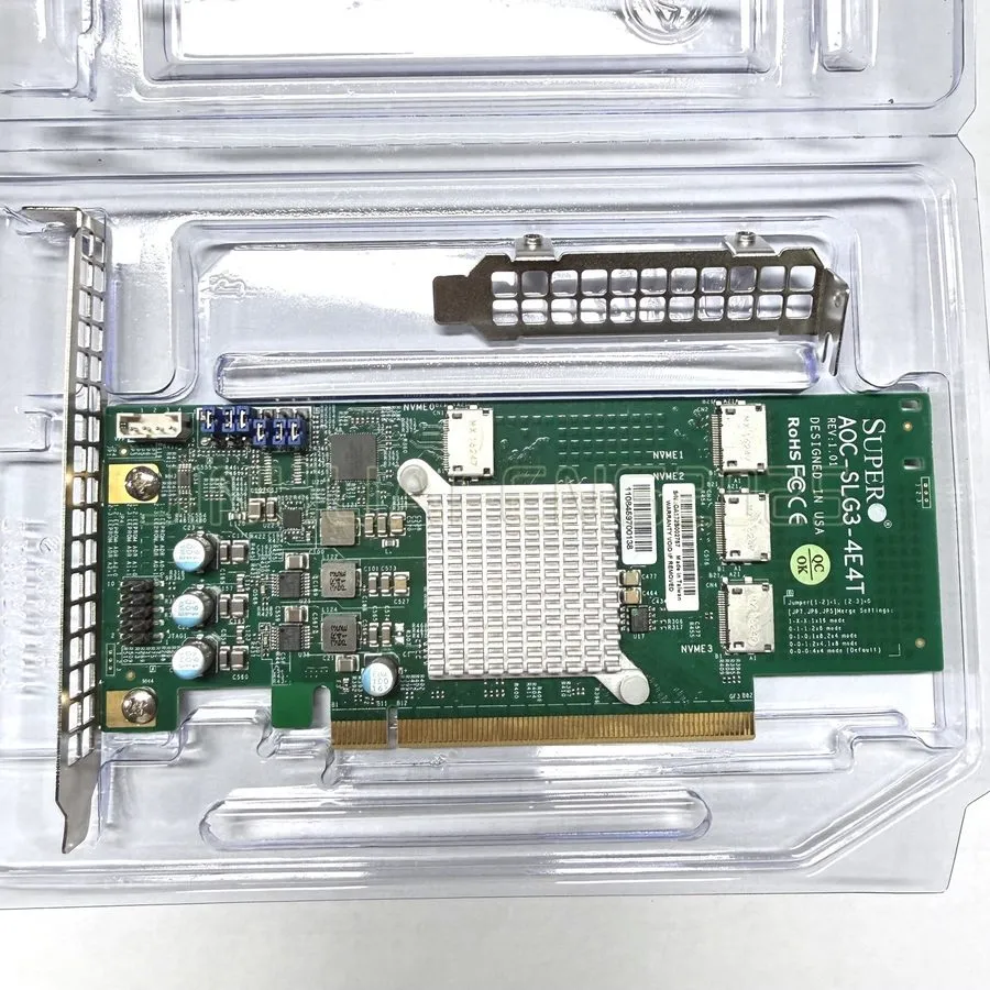 Кабель SuperMicro AOC-SLG3-4E4T 4-Port NVMe Internal PCIe x16 Gen 3 Host Bus Ada