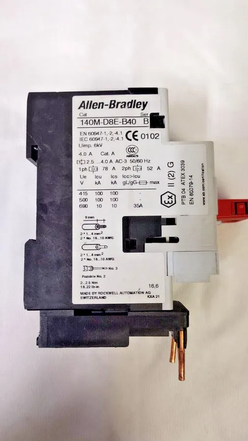 Автоматический выключатель 140M-D8E-B40 Motor Protection Circuit Breaker (MPCB),