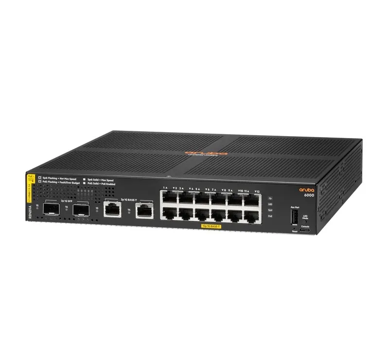 Коммутатор HP Aruba 6000 12G Class4 2G/2SFP 139W 12-Port Gigabit PoE Network Swi