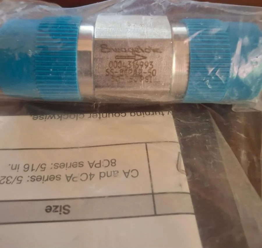 Клапан Swagelok SS-8CPA2-50 Stainless Steel 1-Piece Poppet Check Valve FNSP