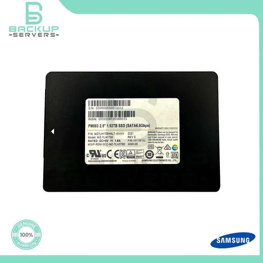 SSD-накопитель MZ7LH1T9HMLT-00005 Samsung PM883 1.92TB SATA 6Gbps RI 2.5" SSD MZ
