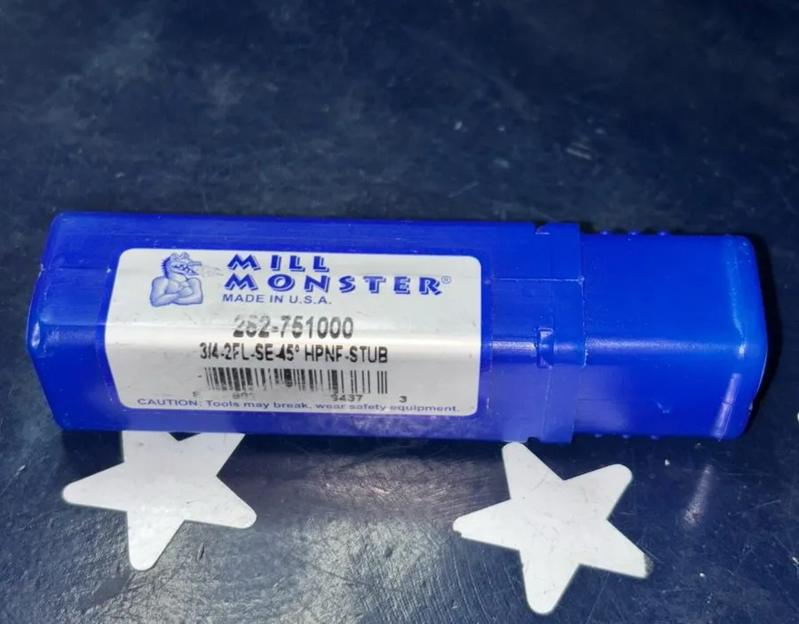 Режущий инструмент MONSTER TOOL 3/4" CORNER RADIUS END MILL SOLID CARBIDE 45° He — фото лота 2