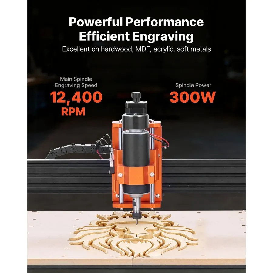 Оборудование ЧПУ 300W CNC Router Milling Machine 15.75x15.75in Wood Engraver — фото лота 1