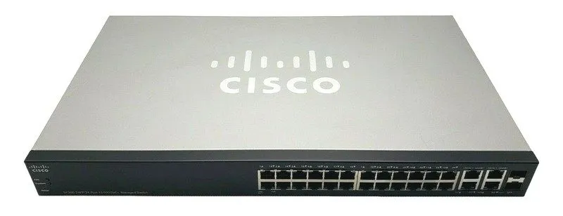 Коммутатор Cisco SF300-24PP-K9 24 Port PoE+ Managed Switch + RESET