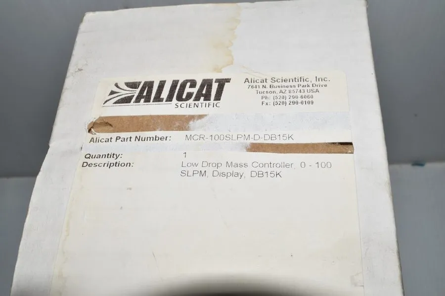Контроллер ALICAT MCR-100SLPM-D-DBK15K/5M MASS FLOW CONTROLLER (BGH74) — фото лота 1