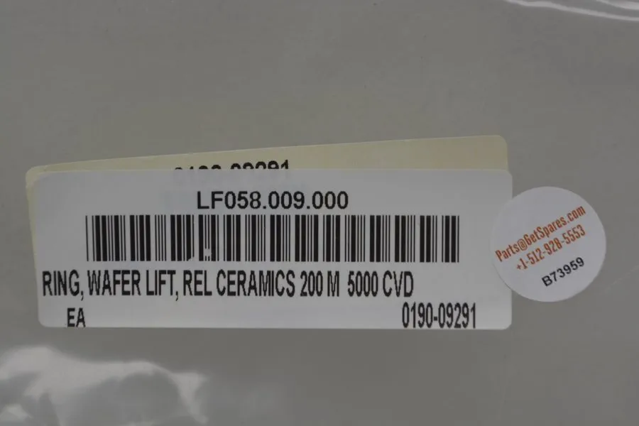 Электронный компонент 0190-09291 / RING, WAFER LIFT, REL CERAMIC, 200 MM / APPLI