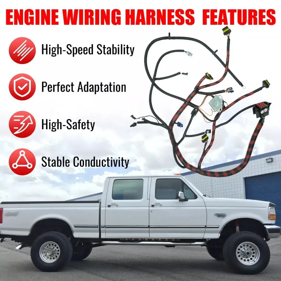 Жгут проводов Engine Wiring Harness Assy для 94-96 Ford F250 F350 F-SuperDuty 7.
