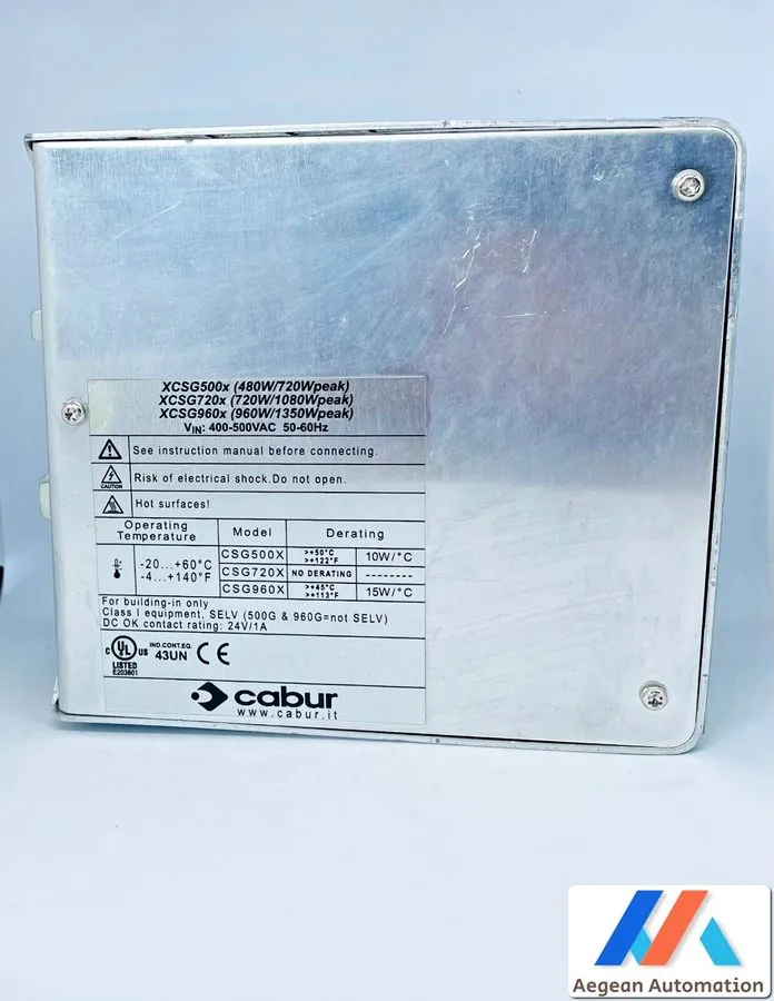 Блок питания CABUR XCSG720C 3-Phase DIN Rail Power Supply 400-500VAC Input 24VDC