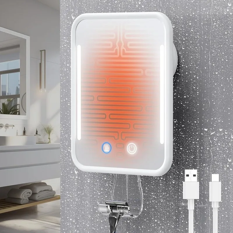 Анализатор цепей Gospire Fogless Shower Mirror Heated Light 5000mAh Suction Cup 