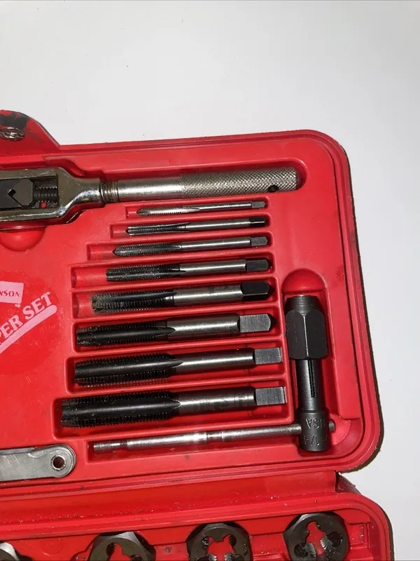 Режущий инструмент HANSON 24606 SUPER SET TAP & DIE THRU 1/2"(MISSING FLAT HEAD — фото лота 2