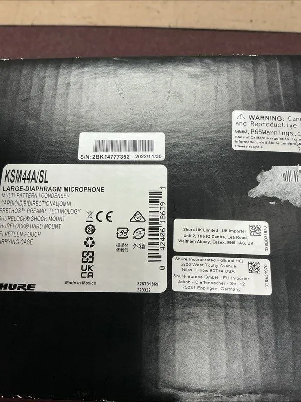 Микрофон Shure KSM44A Multi-Pattern Dual Diaphragm Microphone