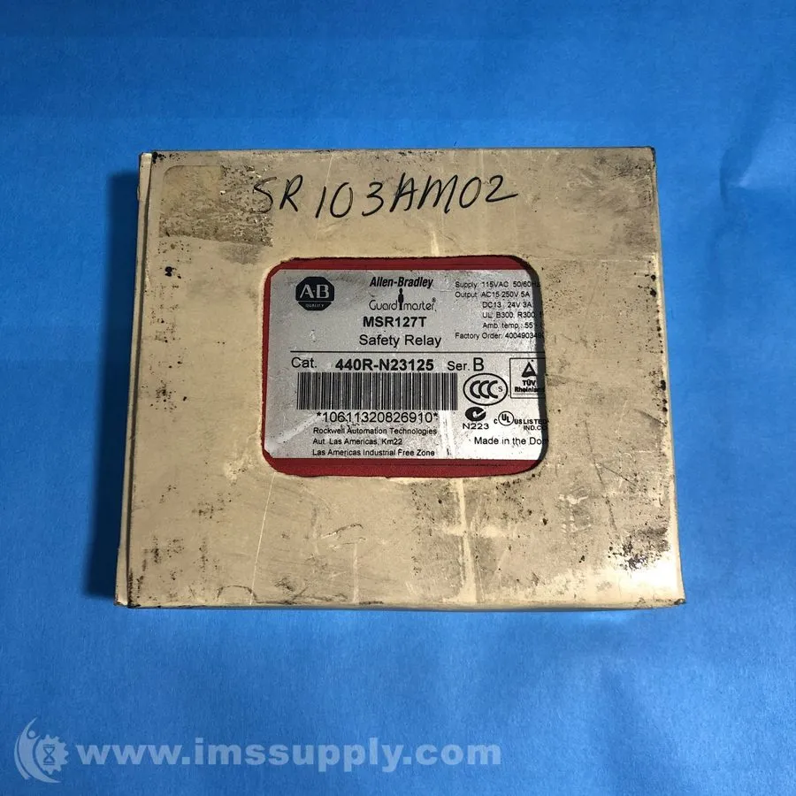 Реле безопасности Allen Bradley 440R-N23125 MSR127T Guard Master Safety Relay