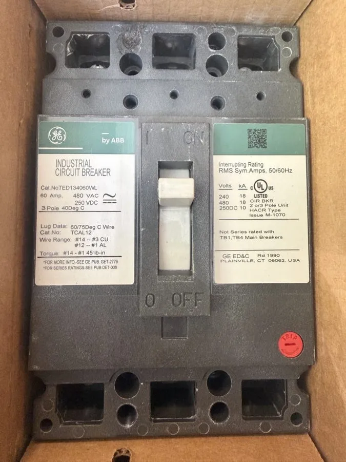 Автоматический выключатель GE TED134060 Circuit Breaker 60A 3P 480V 3PH TED 60 A