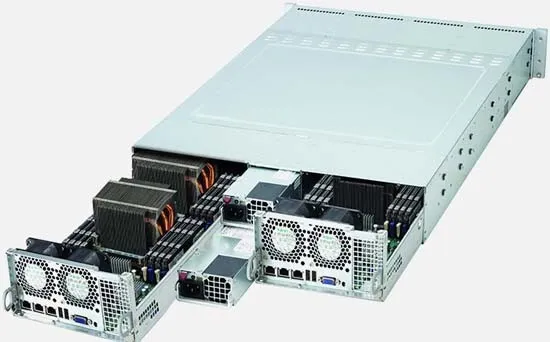 Сервер Supermicro SYS-2027TR-D70RF+ 2U 2-Node Twin Server 24-Bay X9DRT-HF+
