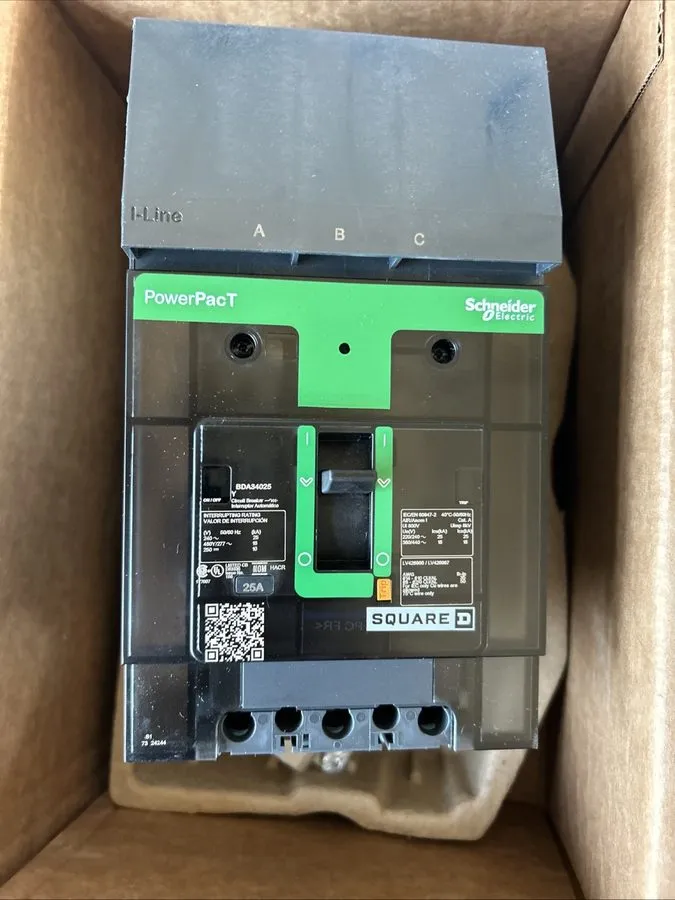 Автоматический выключатель Square D PowerPact BDA34025Y Circuit Breaker 25A 480V — фото лота 2