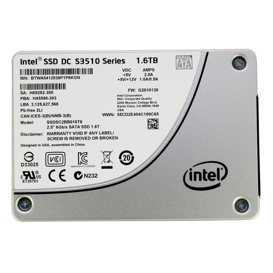 SSD-накопитель Intel DC S3510 Series 1.6TB SSD SATA III Enterprise 2.5" 6Gb/s SS
