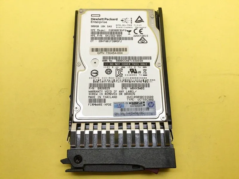 Жёсткий диск HP C8S59A 730703-001 MSA 900GB Ent 6G 10K RPM SAS 2.5 in DP HP HDD  — фото лота 1