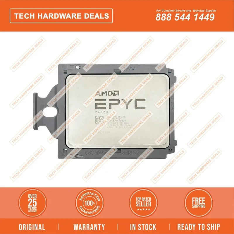 Процессор 100-000000342 Unlocked BULK AMD EPYC 7443P 2.85GHz 24-core 200W Proces