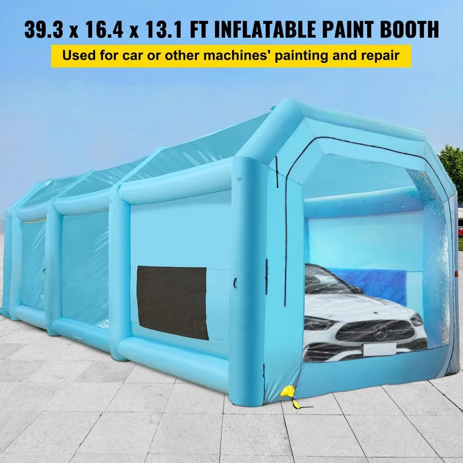 Окрасочная камера 39.4x16.4x13.1ft Inflatable Spray Booth Custom Tent Paint Boot — фото лота 1