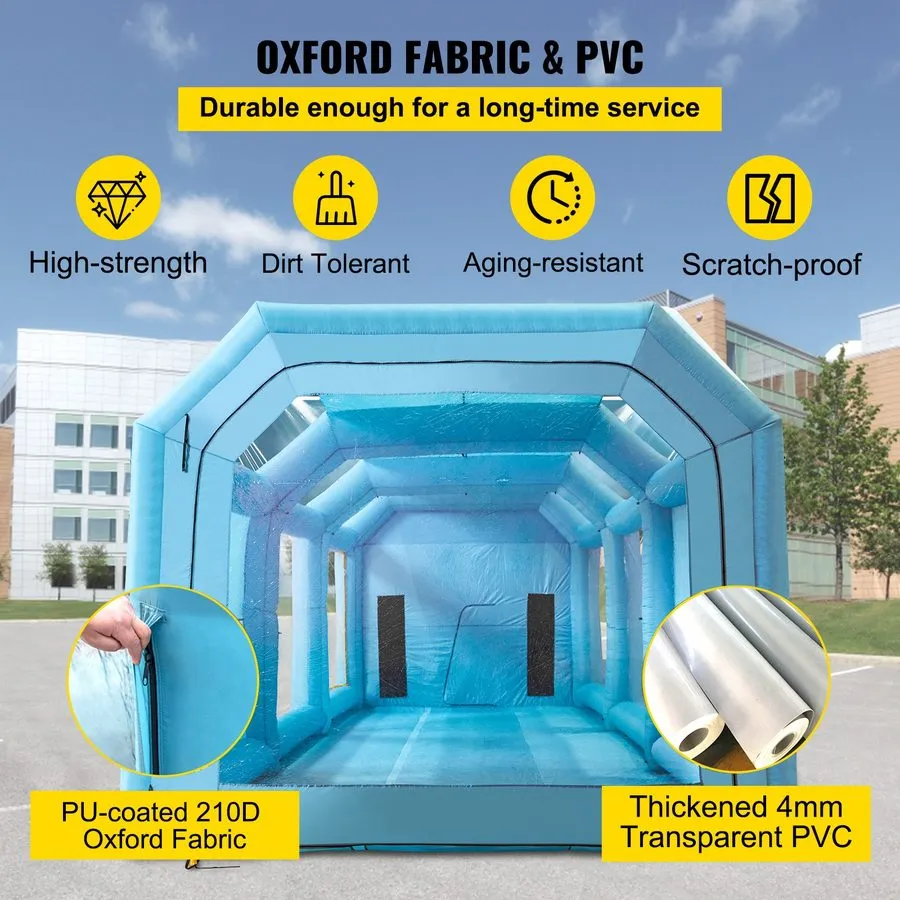 Окрасочная камера 39.4x16.4x13.1ft Inflatable Spray Booth Custom Tent Paint Boot — фото лота 2