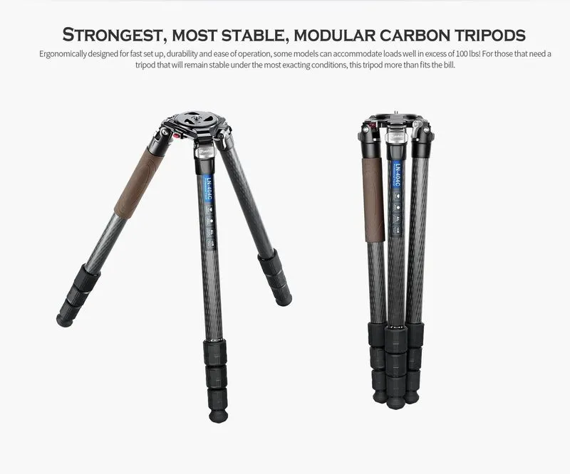 Оборудование видеонаблюдения Leofoto LN-404C (Camo) Heavy Duty Tripod with 100mm — фото лота 3