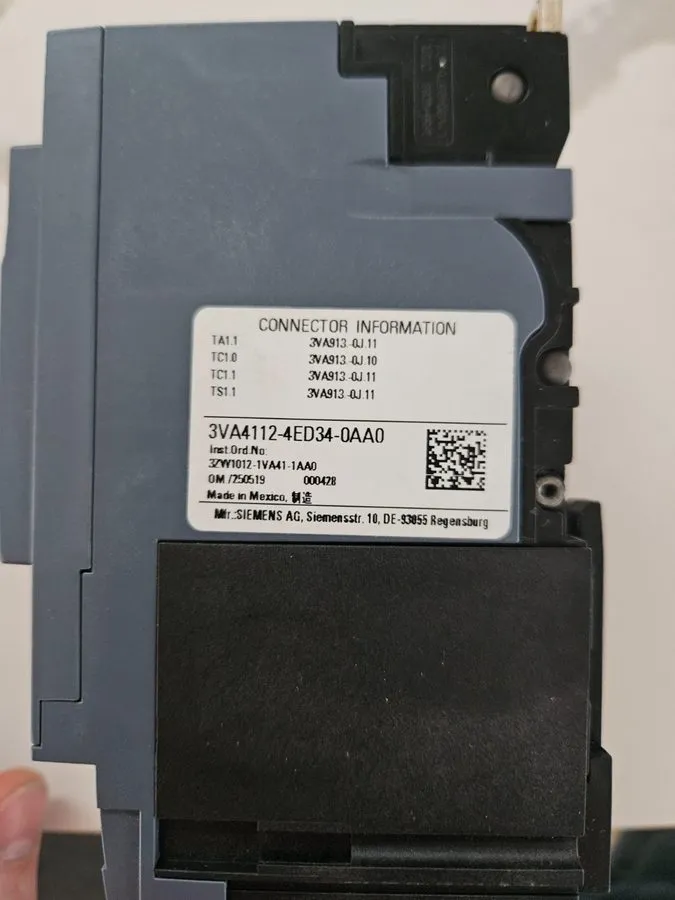Автоматический выключатель Siemens 3VA4112-4ED34 -OAAO 125Amp Frame￼125 3VA4 Cir