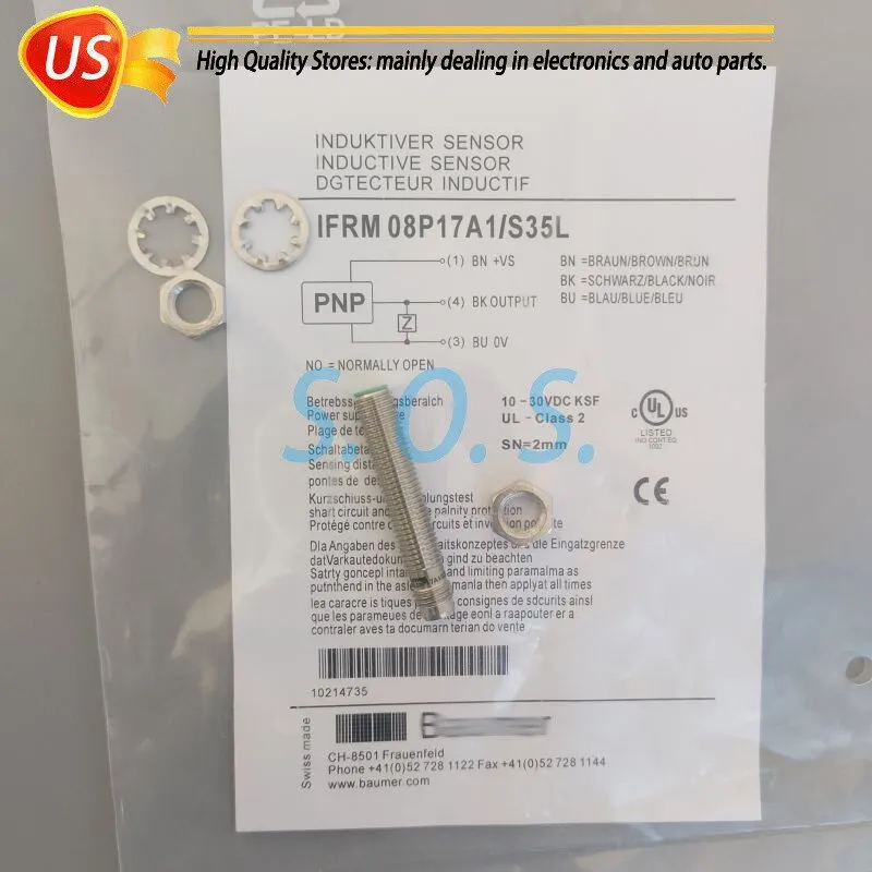 Датчик приближения Baumer IFRM 08P17A1/S35L 10-30 VDC Inductive Proximity Sensor