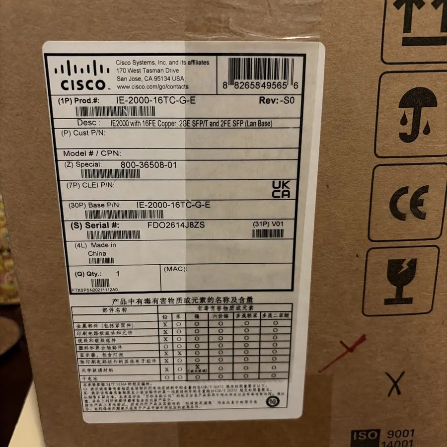Коммутатор Cisco IE-2000-16TC-G-E Industrial Switch 16-Port Fast Ethernet — фото лота 2