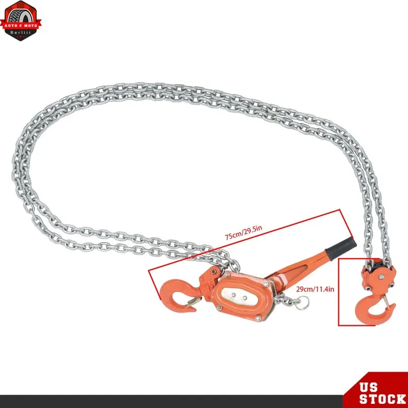 Таль 10FT Lifter Block Chain Hoist G80 Alloy Steel Ratchet Hoist 13200lb Capacit
