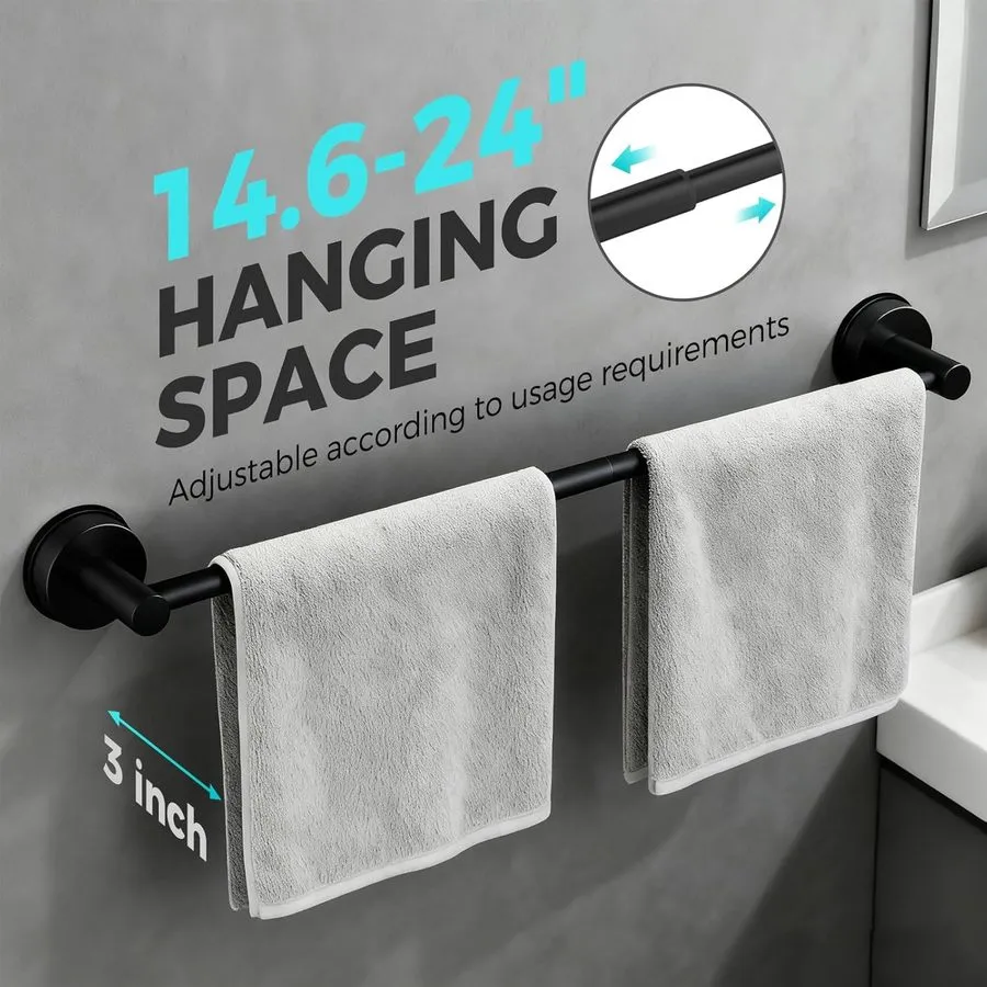 Вакуумная присоска Towel Racks для Bathroom Suction Cup Towel Bar 14.6-24in Adju