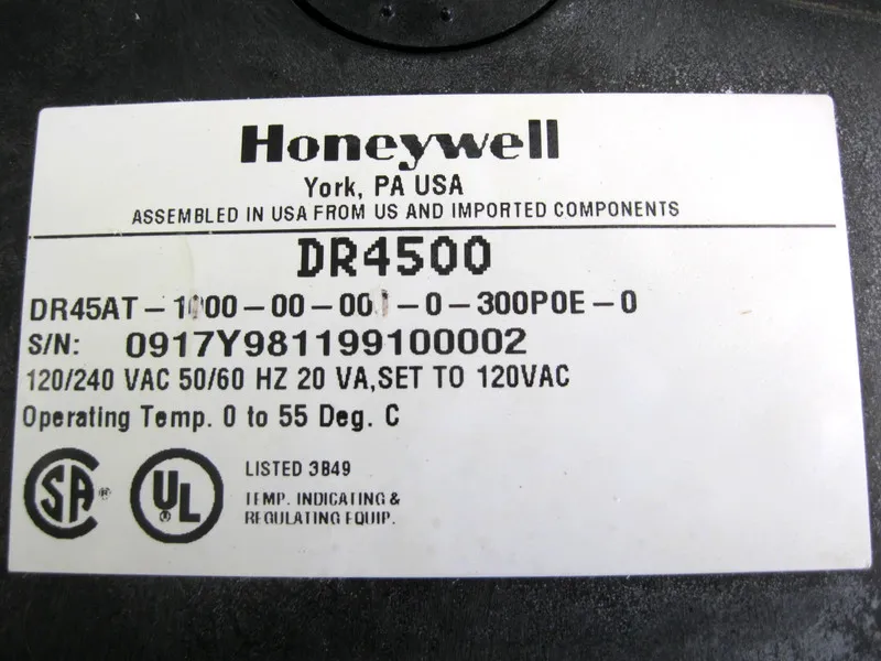 Регистратор Honeywell DR4500 DR45AT-1110-00-000-0-00000E-0 120/240VAC Chart Reco