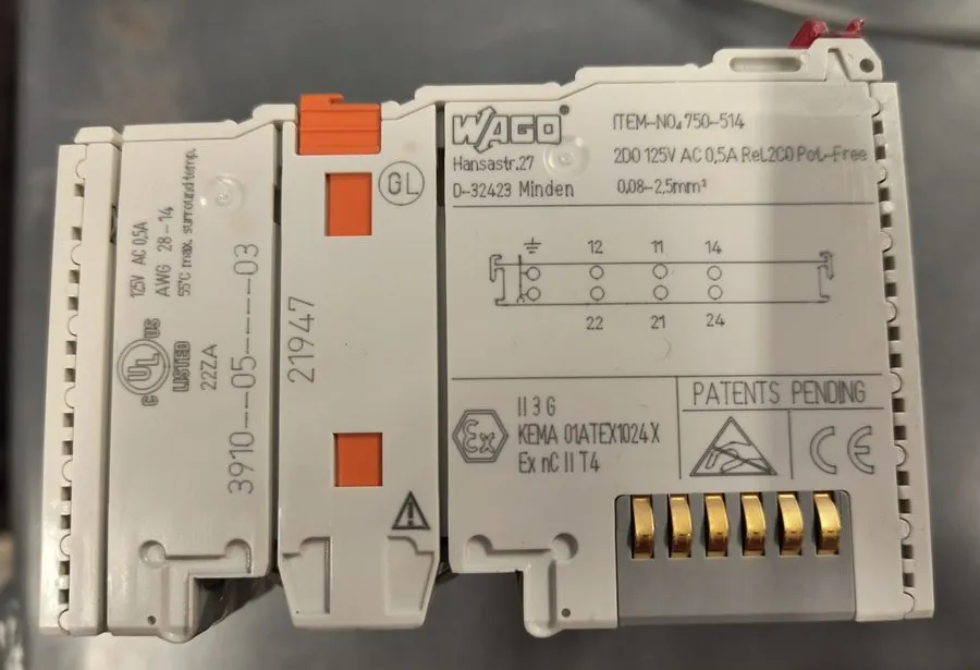 ПЛК WAGO 750-514 2DO 125VAC PLC MODULE
