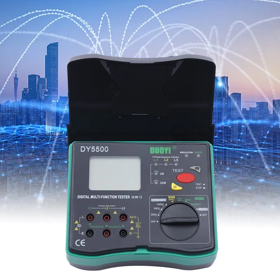 Тестер Digital Resistance Meter Ground Earth Insulation Tester 0.01 to 2000 ohm