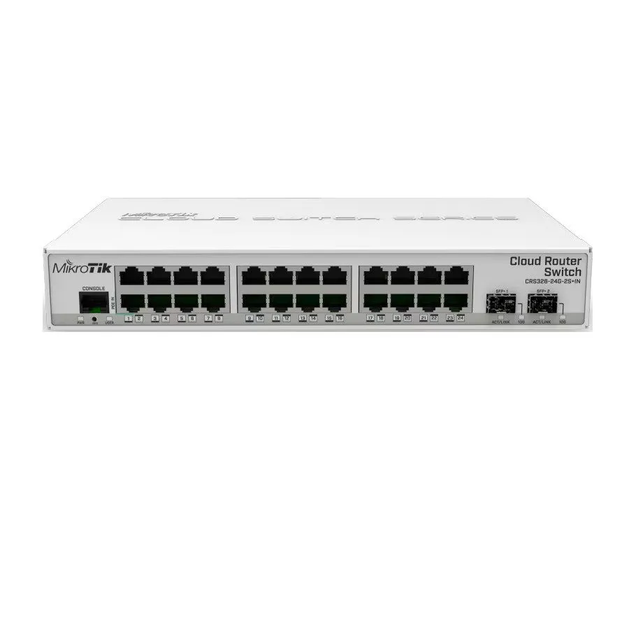 Коммутатор MIKROTIK CRS326-24G-2S+IN Managed Switch 24-Port Gigabit 2x 10G SFP+ — фото лота 1