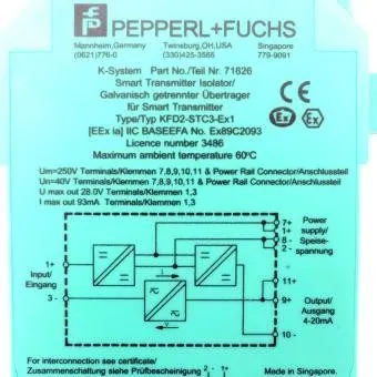 Датчик PEPPERL+FUCHS KFD2-STC3-EX1 Smart Transmitter Isolator 71826 M3486